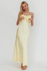 Caryn Frill Trim Maxi Dress Butter