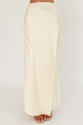 Jerica Wrap Front Maxi Skirt Butter