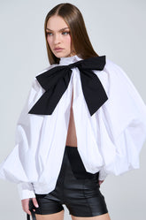 BLACK TIE AFFAIR BLOUSE