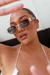 Germa Oval Metal Sunglasses Tort