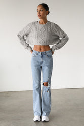 DOGMA High Rise Flare Denim Jeans Medium Wash