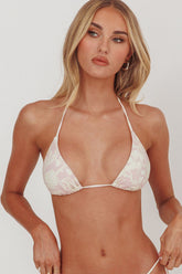 Janina Triangle String Bikini Top Paisley Floral