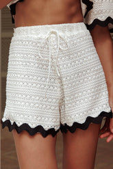 Breakaway Shorts Crochet White