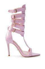 AZALEA WANG CHERELL PINK GLADIATOR SANDAL STILETTO