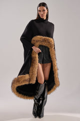 RICH SWEATER WITH FUR TRIM