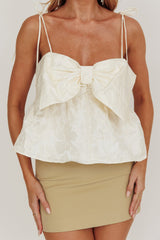Angie Babydoll Top Ivory