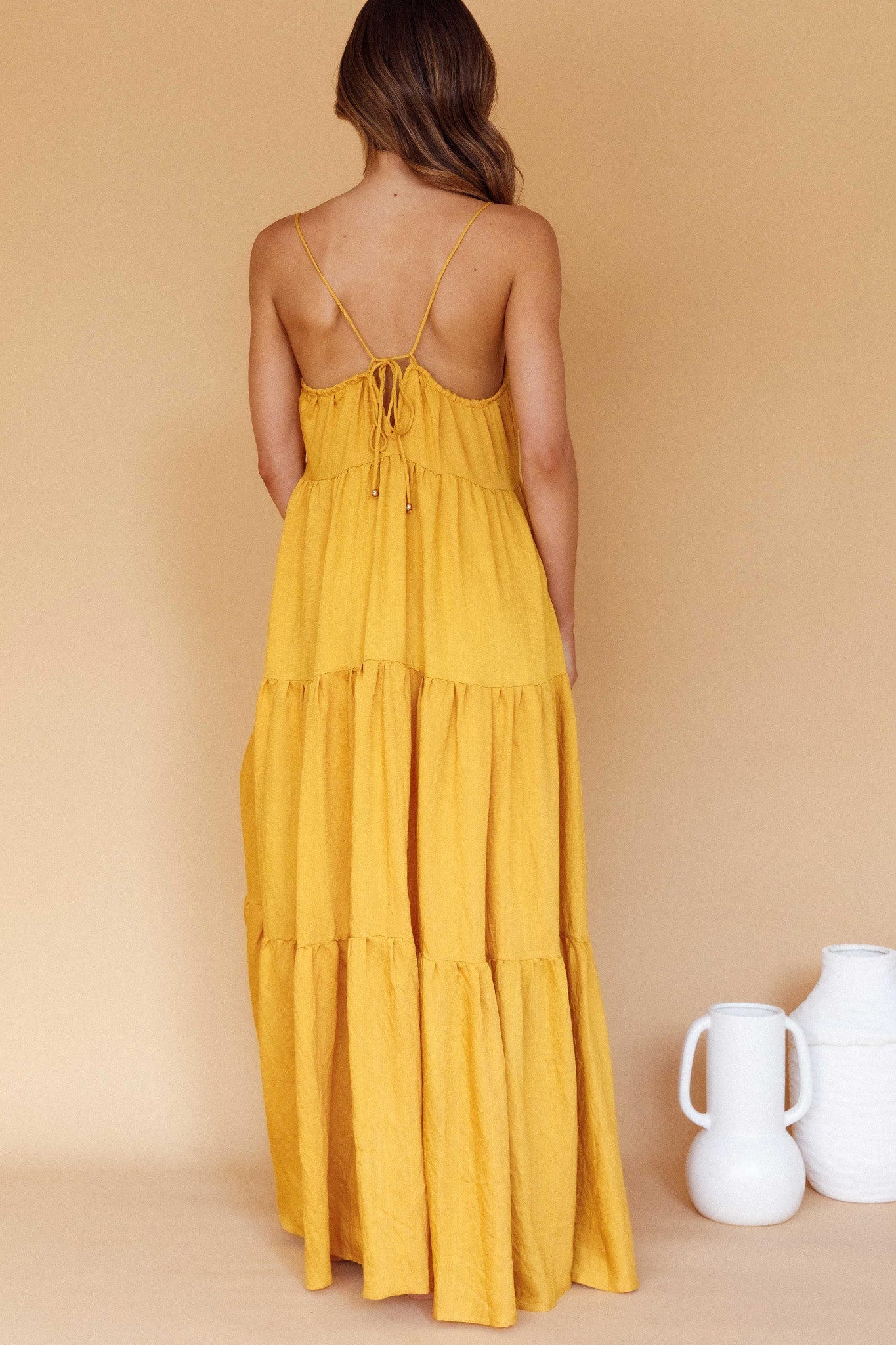 Bora Bora Tied Back Maxi Dress Tangerine