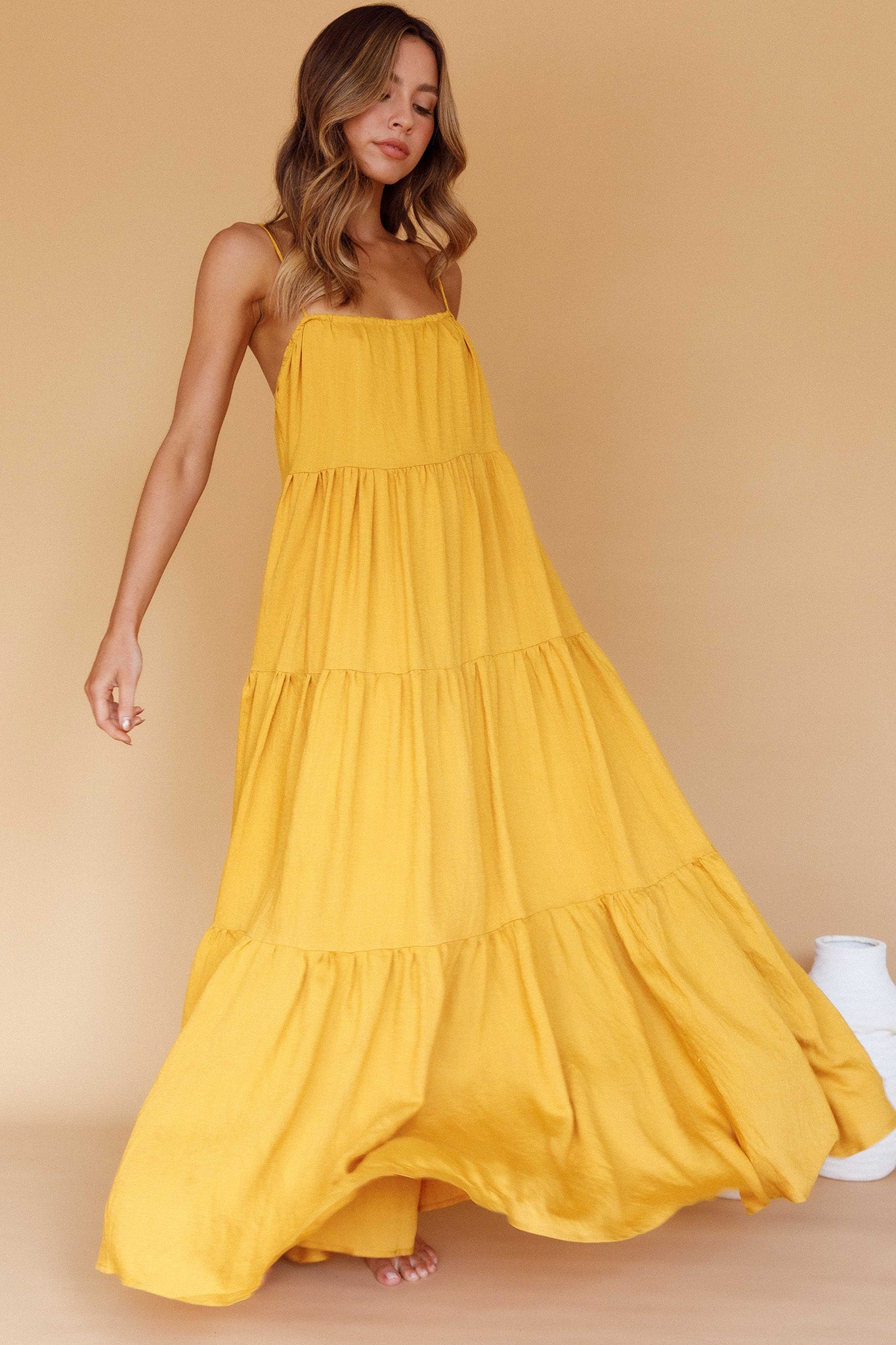 Bora Bora Tied Back Maxi Dress Tangerine