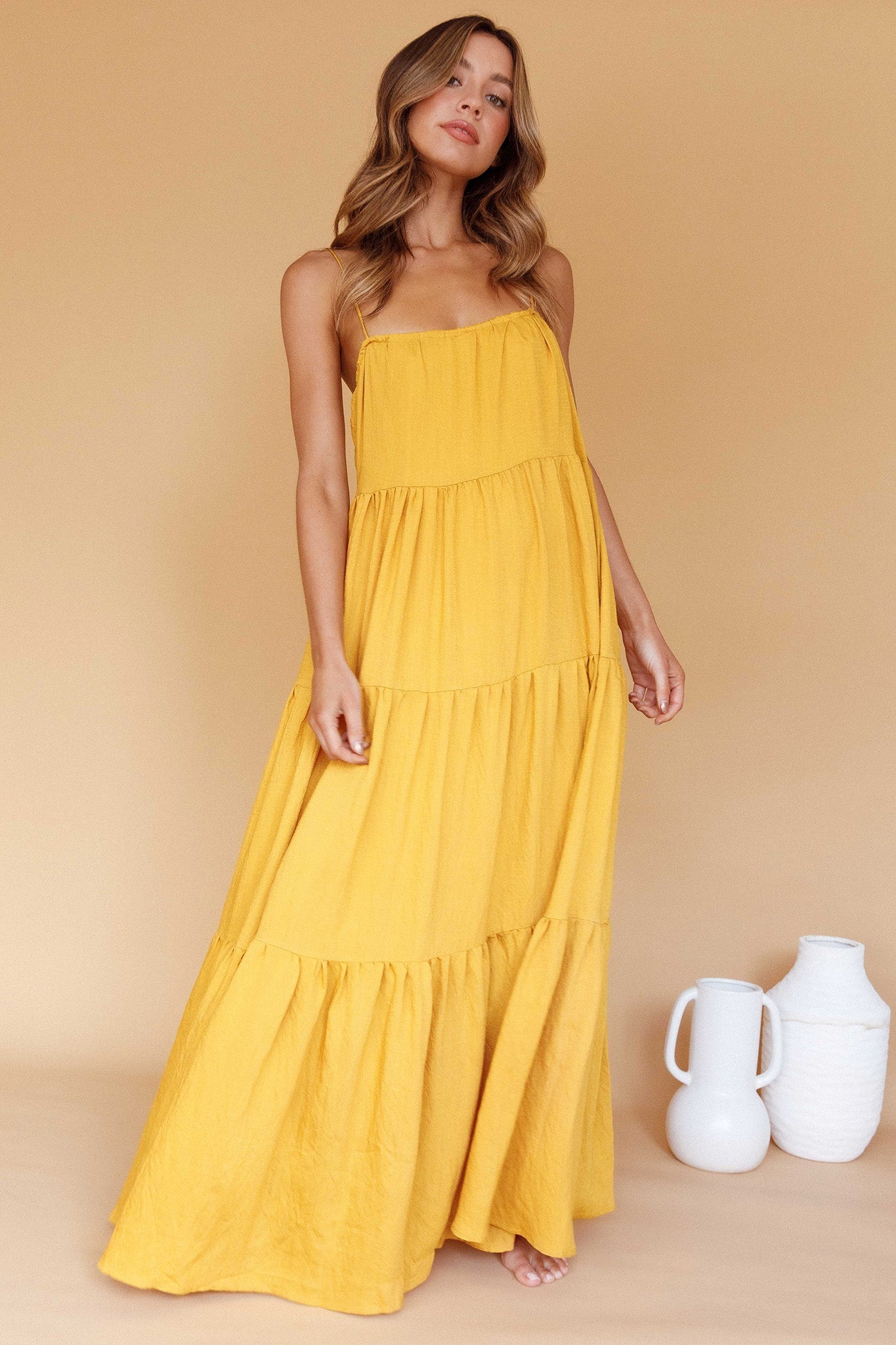 Bora Bora Tied Back Maxi Dress Tangerine