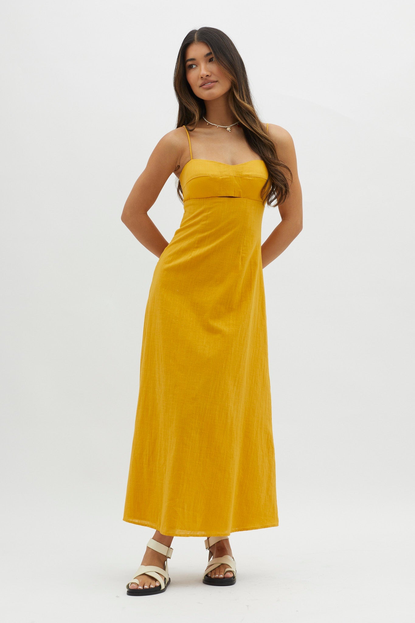 Be Yourself Keyhole Bust Maxi Dress Sun